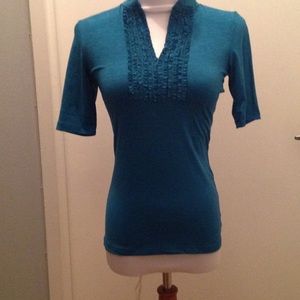 COPY - Teal Ruffled shirt